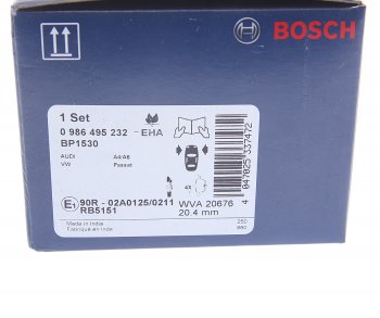 2 869 р. Колодки тормозные передние (4шт.) BOSCH Audi A6 C7 дорестайлинг, седан (2010-2014)  с доставкой в г. Белгород. Увеличить фотографию 4
