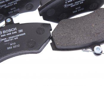 1 559 р. Колодки тормозные передние (4шт.) BOSCH Volkswagen Polo 9N1 хэтчбэк 5 дв. дорестайлинг (2001-2005)  с доставкой в г. Белгород. Увеличить фотографию 2