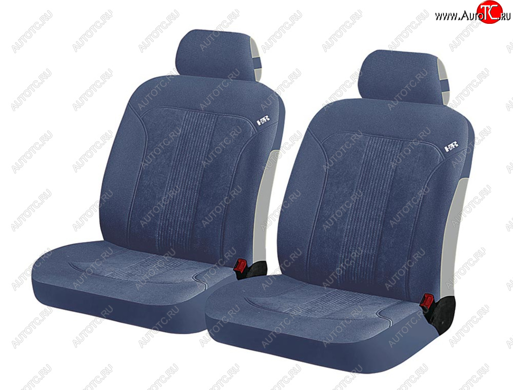 1 279 р. Универсальные чехлы сидений (майка, 4 предм., полиэстр) rend Front CARFASHION Geely Vision FC1 (2006-2014) (черно-синие)  с доставкой в г. Белгород