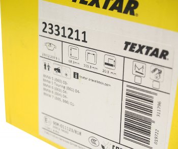 5 649 р. Колодки тормозные передние (4шт.) TEXTAR BMW 5 серия E61 универсал дорестайлинг (2003-2007)  с доставкой в г. Белгород. Увеличить фотографию 3