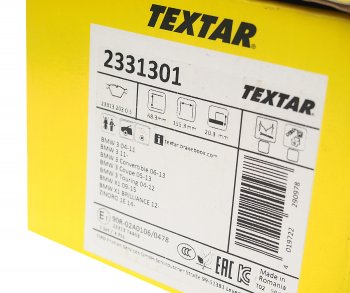 6 449 р. Колодки тормозные передние (4шт.) TEXTAR BMW X1 E84 (2009-2015)  с доставкой в г. Белгород. Увеличить фотографию 3