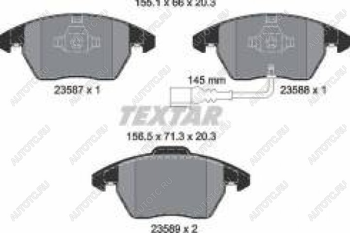 3 699 р. Колодки тормозные передние (4шт.) TEXTAR Volkswagen Passat B6 седан (2005-2011)  с доставкой в г. Белгород