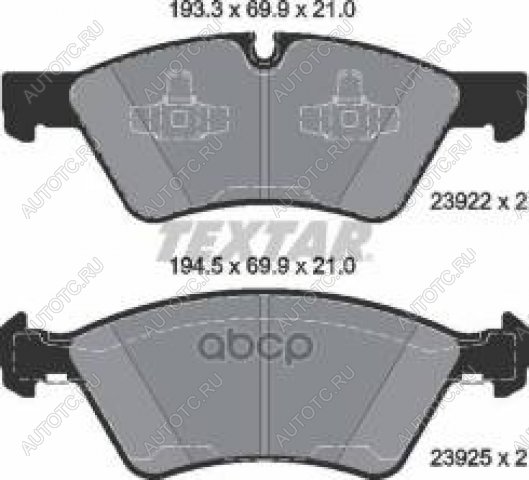 5 849 р. Колодки тормозные передние (4шт.) TEXTAR Mercedes-Benz E-Class W211 дорестайлинг седан (2002-2006)  с доставкой в г. Белгород