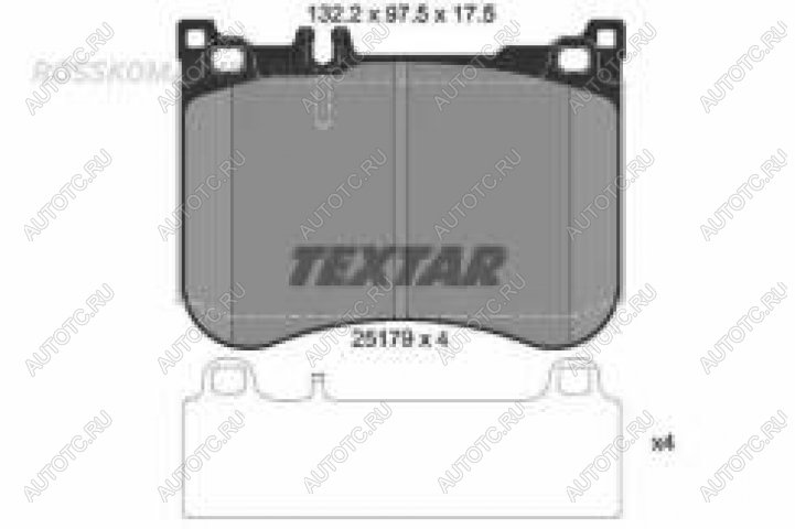 10 499 р. Колодки тормозные передние (4шт.) TEXTAR Mercedes-Benz S class X222 седан 2-ой рестайлинг (2018-2020)  с доставкой в г. Белгород