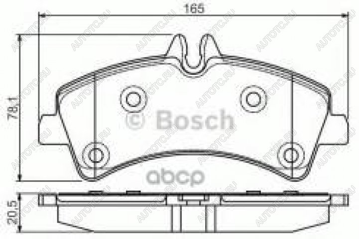3 799 р. Колодки тормозные задние (4шт.) BOSCH Mercedes-Benz Sprinter W901 (1995-2000)  с доставкой в г. Белгород