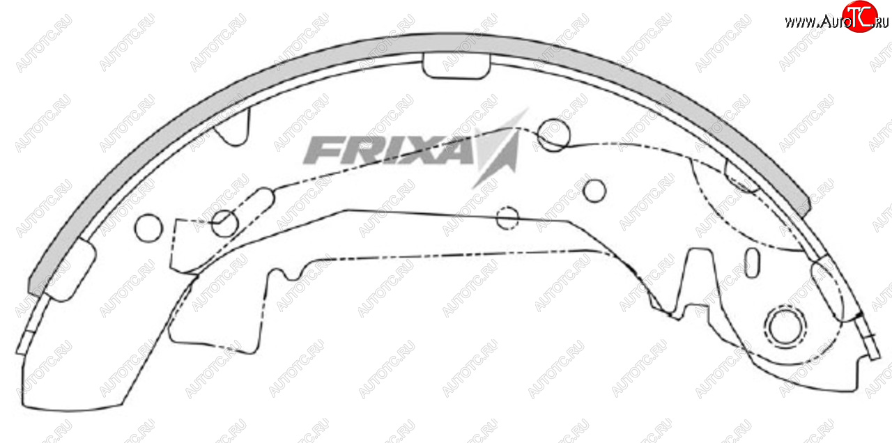 879 р. Колодки тормозные задние барабанные (4шт.) HANKOOK FRIXA Hyundai Elantra J1 седан (1990-1995)  с доставкой в г. Белгород