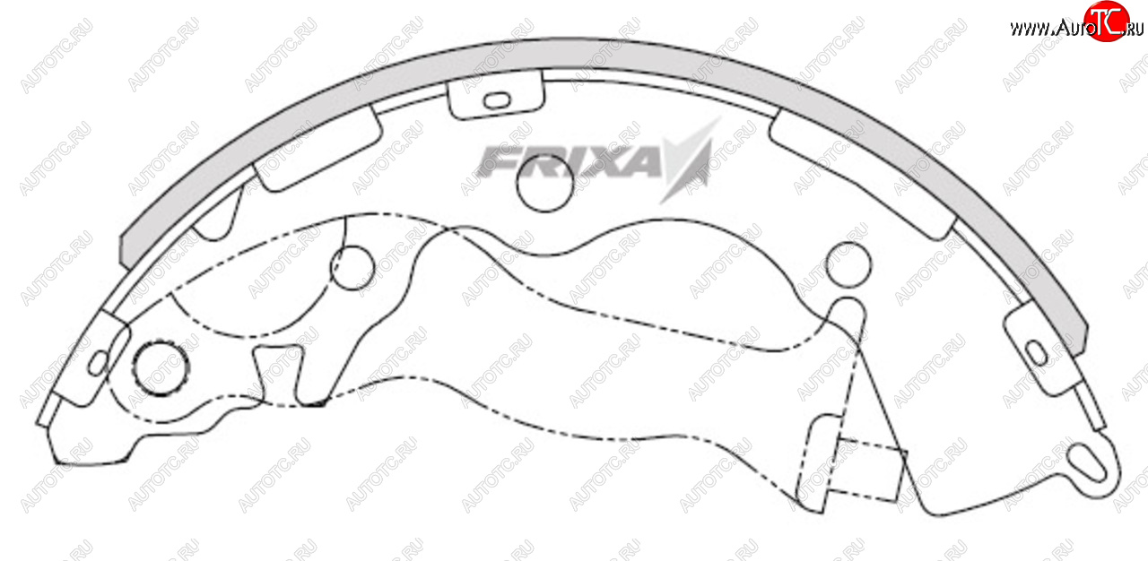 1 299 р. Колодки тормозные передние барабанные (4шт.) HANKOOK FRIXA Hyundai Accent 3 MC седан (2005-2011)  с доставкой в г. Белгород