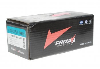 2 599 р. Колодки тормозные передние (4шт.) HANKOOK FRIXA Honda Civic FN купе дорестайлинг (2005-2008)  с доставкой в г. Белгород. Увеличить фотографию 2