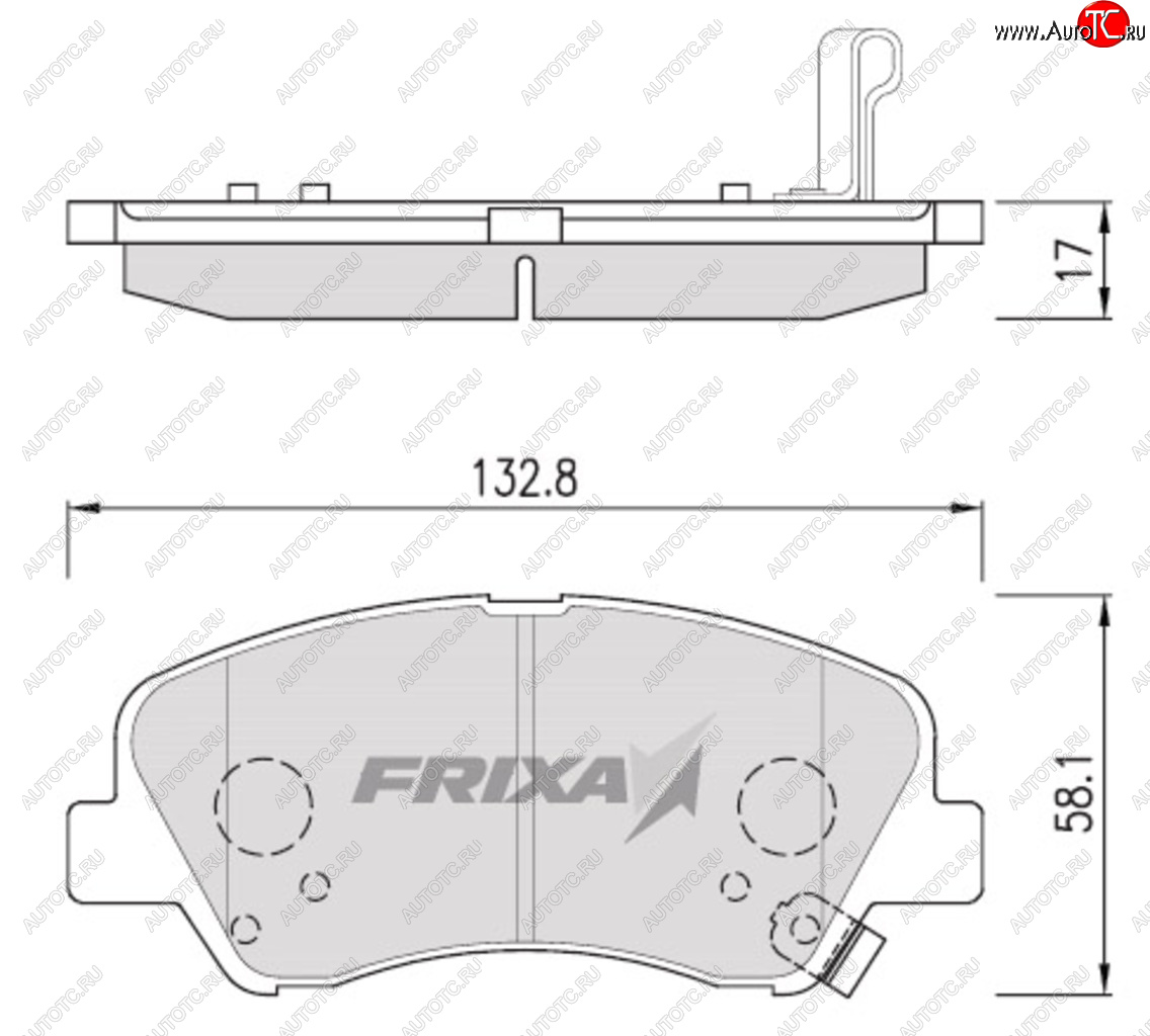 1 299 р. Колодки тормозные передние (4шт.) HANKOOK FRIXA KIA Rio 3 QB рестайлинг седан (2015-2017)  с доставкой в г. Белгород