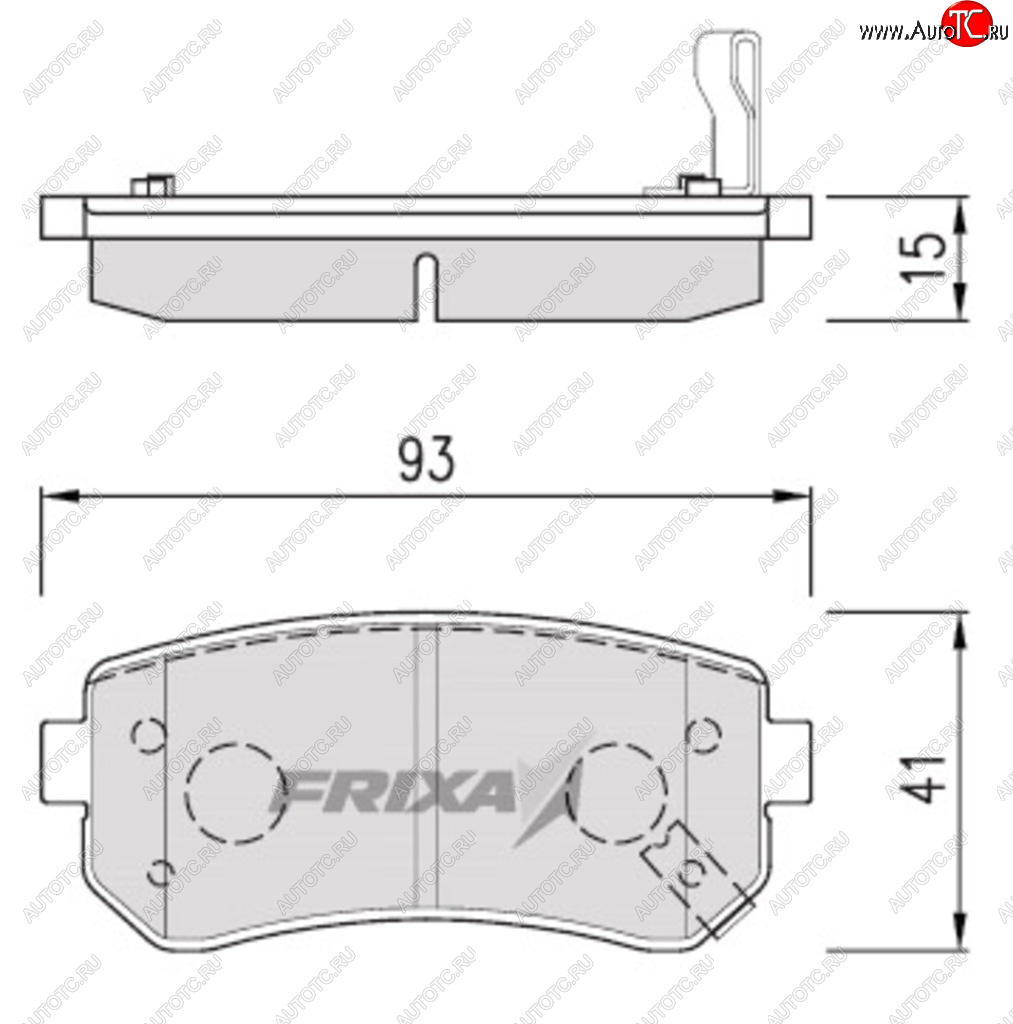 899 р. Колодки тормозные задние (4шт.) HANKOOK FRIXA KIA Rio 3 QB рестайлинг седан (2015-2017)  с доставкой в г. Белгород