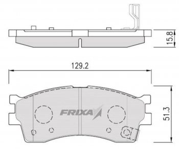 859 р. Колодки тормозные передние (4шт.) HANKOOK FRIXA KIA Rio 3 QB рестайлинг седан (2015-2017)  с доставкой в г. Белгород. Увеличить фотографию 3