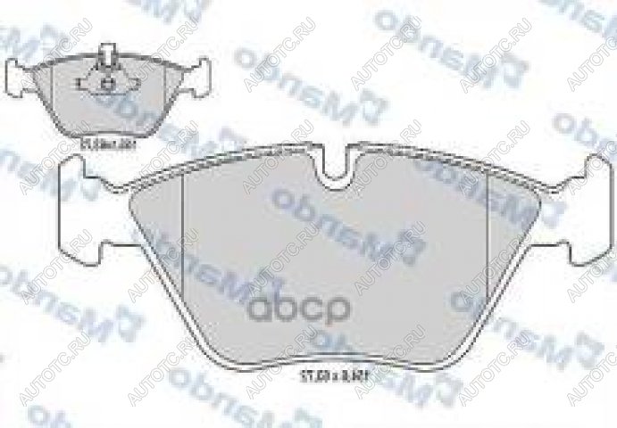 2 659 р. Колодки тормозные передние (4шт.) MANDO BMW 5 серия E60 седан дорестайлинг (2003-2007)  с доставкой в г. Белгород