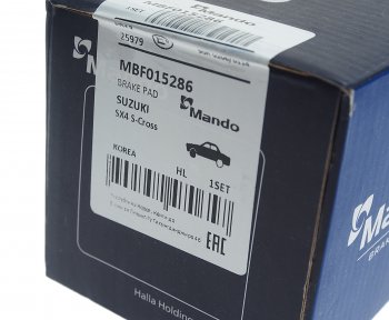 1 499 р. Колодки тормозные передние (4шт.) MANDO Suzuki SX4 GYA,GYB  рестайлинг, хэтчбэк (2010-2016)  с доставкой в г. Белгород. Увеличить фотографию 3