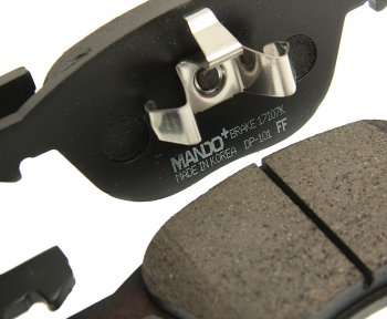 1 229 р. Колодки тормозные передние (4шт.) MANDO Ford Focus 2  седан дорестайлинг (2004-2008)  с доставкой в г. Белгород. Увеличить фотографию 2