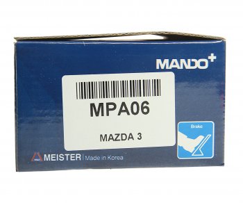 1 229 р. Колодки тормозные передние (4шт.) MANDO Ford Focus 2  седан дорестайлинг (2004-2008)  с доставкой в г. Белгород. Увеличить фотографию 4