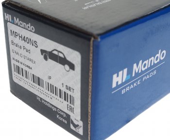 2 179 р. Колодки тормозные передние (4шт.) MANDO Hyundai Starex/Grand Starex/H1 TQ рестайлинг (2014-2018)  с доставкой в г. Белгород. Увеличить фотографию 3