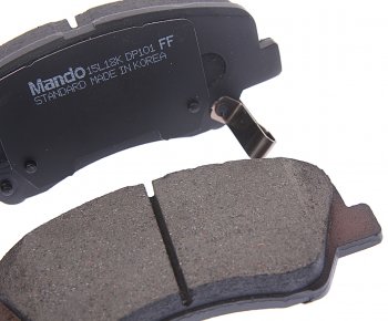 1 289 р. Колодки тормозные передние (4шт.) MANDO KIA Rio 3 QB рестайлинг седан (2015-2017)  с доставкой в г. Белгород. Увеличить фотографию 2