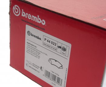 7 699 р. Колодки тормозные передние (4шт.) BREMBO Land Rover Range Rover Sport 1 L320 дорестайлинг (2005-2009)  с доставкой в г. Белгород. Увеличить фотографию 3