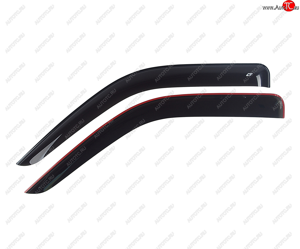 3 189 р. Комплект дефлекторов окон (широкий) COBRA TUNING CITROEN Jumper 250 (2006-2014) (черный глянцевый)  с доставкой в г. Белгород