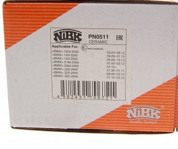 2 899 р. Колодки тормозные задние (4шт.) NIBK BMW 3 серия E90 седан дорестайлинг (2004-2008)  с доставкой в г. Белгород. Увеличить фотографию 3