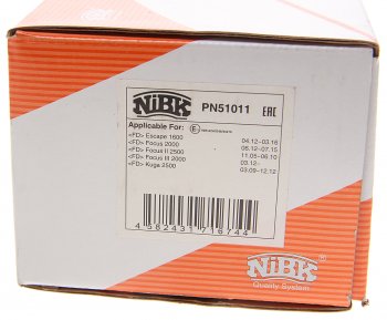 4 749 р. Колодки тормозные передние (4шт.) NIBK Ford Kuga 2 дорестайлинг (2013-2016)  с доставкой в г. Белгород. Увеличить фотографию 4