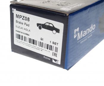 1 449 р. Колодки тормозные дисковые передние (4шт.) MANDO Renault Clio BB дорестайлинг, хэтчбэк 5 дв. (1998-2002)  с доставкой в г. Белгород. Увеличить фотографию 3