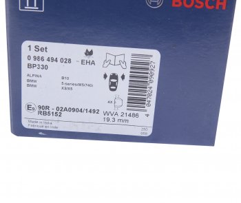 4 749 р. Колодки тормозные передние (4шт.) BOSCH BMW 7 серия E38 дорестайлинг, седан (1994-1998)  с доставкой в г. Белгород. Увеличить фотографию 4