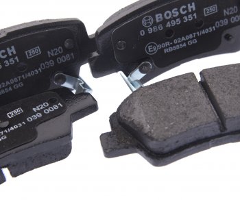 2 269 р. Колодки тормозные задние (4шт.) BOSCH Hyundai Sonata EF дорестайлинг (1998-2001)  с доставкой в г. Белгород. Увеличить фотографию 2
