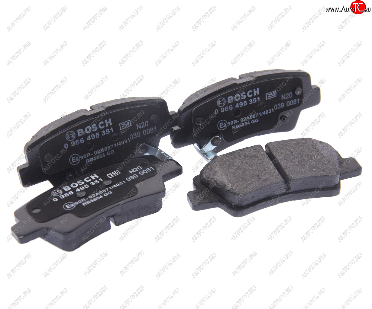 2 269 р. Колодки тормозные задние (4шт.) BOSCH Hyundai Sonata EF дорестайлинг (1998-2001)  с доставкой в г. Белгород