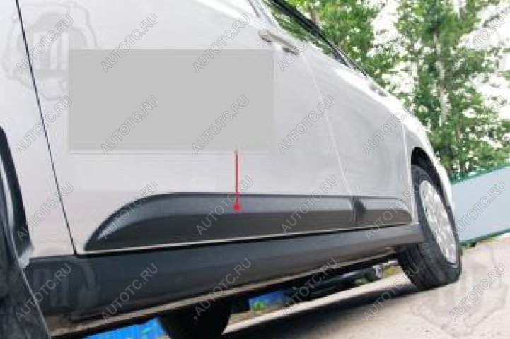 1 229 р. Молдинг двери передний правый Русская Артель Nissan Almera G15 седан (2012-2019) (глянец под покраску)  с доставкой в г. Белгород