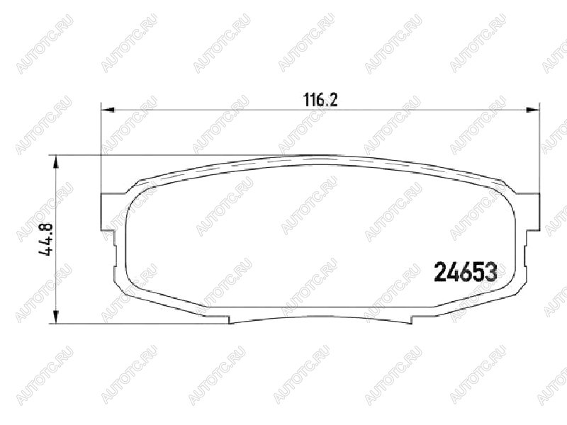 3 499 р. Колодки тормозные задние BAIKOR Toyota Land Cruiser 200 1-ый рестайлинг (2012-2015)  с доставкой в г. Белгород