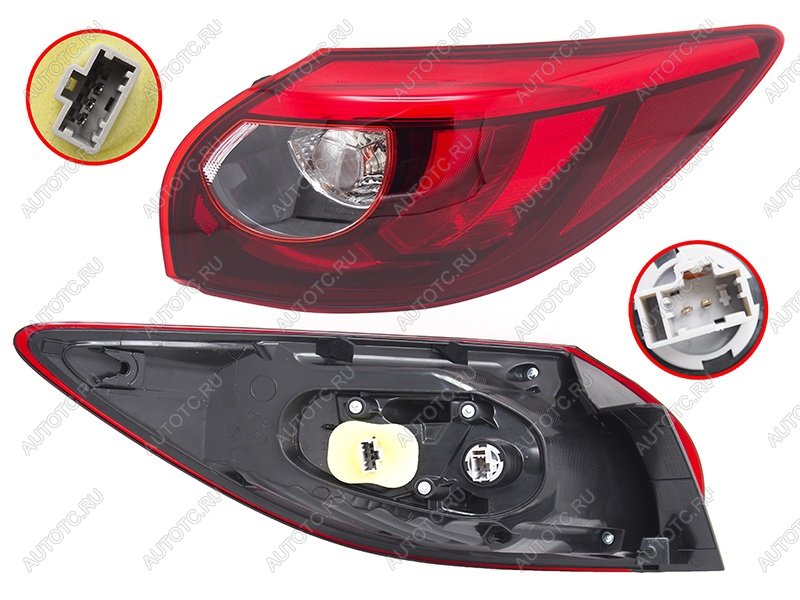 10 999 р. Фонарь задний правый (внешний, LED) SAT Mazda CX-5 KE рестайлинг (2015-2017)  с доставкой в г. Белгород