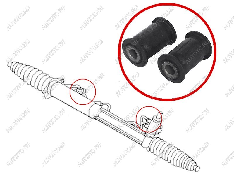 579 р. Втулка рулевой рейки Audi Q7 05-15  Volkswagen Touareg 02-18  Amarok 10-20 SAT ST-7L8422062LB  с доставкой в г. Белгород