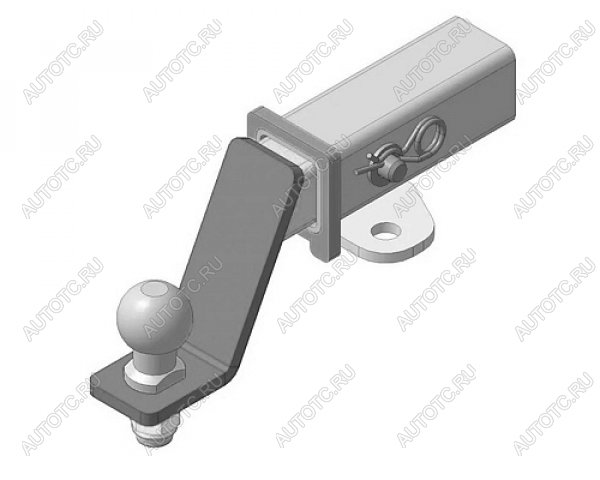 10 199 р. Фаркоп (съемное крепление шара под американский квадрат) Oris (Bosal) Toyota Land Cruiser Prado J150 1-ый рестайлинг (2013-2017) (стальной, шар Е)  с доставкой в г. Белгород