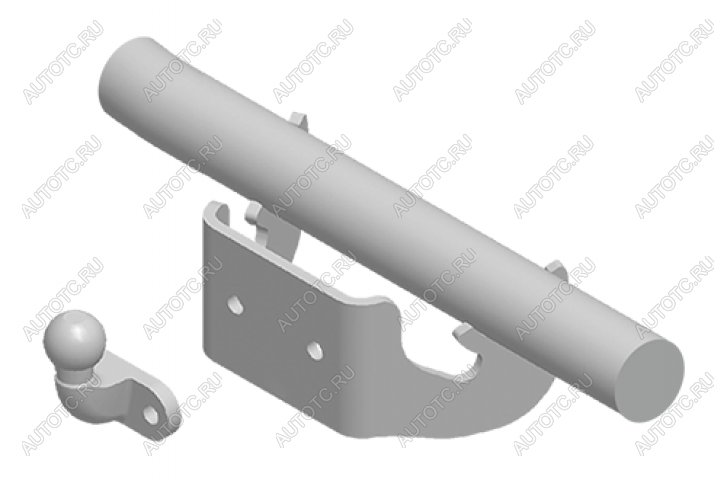 7 349 р. Фаркоп (с кованым фланцевым шаром) Leader Plus Nissan Pathfinder R51 рестайлинг (2009-2014) (стальной, шар F (C, F30))  с доставкой в г. Белгород