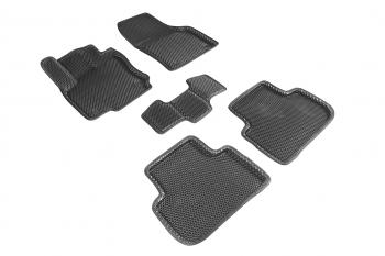 Коврики в салон (3D EVA РОМБ) Seintex Volkswagen Tiguan Mk2 дорестайлинг (2016-2020) (черный)