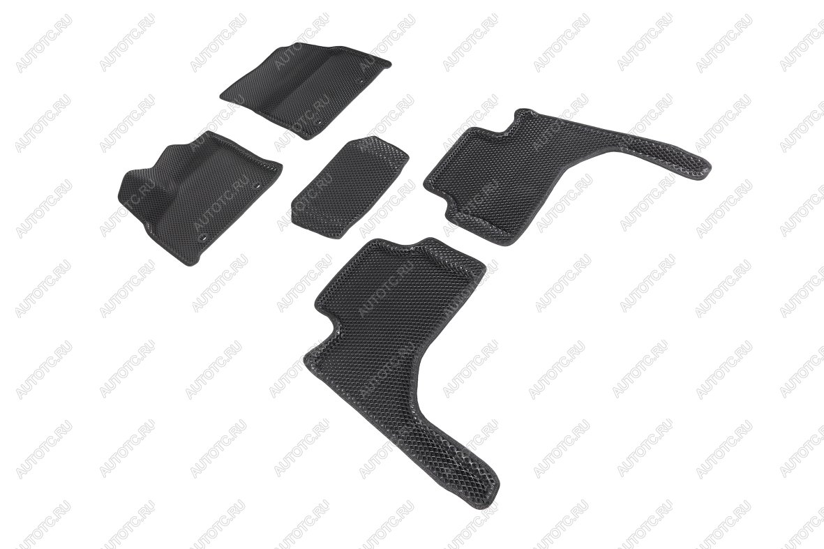 6 299 р. Коврики в салон (3D EVA РОМБ) Seintex Toyota Land Cruiser J300 дорестайлинг (2021-2025) (черный)  с доставкой в г. Белгород