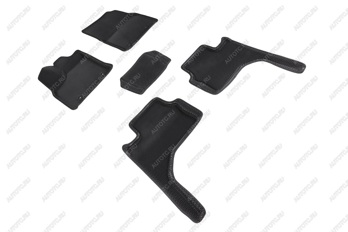 5 999 р. Коврики в салон (3D EVA СОТА ) Seintex Toyota Land Cruiser J300 дорестайлинг (2021-2025) (черный)  с доставкой в г. Белгород