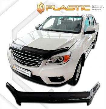2 399 р. Дефлектор капота CA-Plastiс Sollers ST6 пикап (2023-2025) (серия Classic черный)  с доставкой в г. Белгород. Увеличить фотографию 2