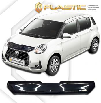 2 299 р. Дефлектор капота (рынок Японии) CA-Plastic Toyota Passo 3 рестайлинг (2018-2025) (серия Classic черный)  с доставкой в г. Белгород. Увеличить фотографию 2