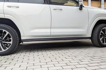13 599 р. Защита порогов PT GROUP с окантовкой Ø51мм (НПС) HAVAL H9 2024- Haval H9 (2024-2025)  с доставкой в г. Белгород. Увеличить фотографию 6