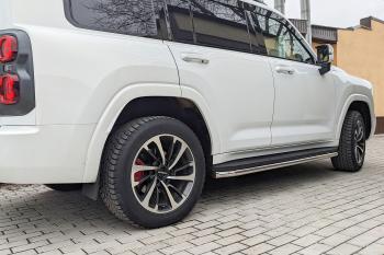 13 599 р. Защита порогов PT GROUP с окантовкой Ø51мм (НПС) HAVAL H9 2024- Haval H9 (2024-2025)  с доставкой в г. Белгород. Увеличить фотографию 8