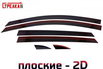 Дефлекторы окон 2D Стрелка11 KIA Rio 3 QB хэтчбек 5 дв. рестайлинг (2015-2017)