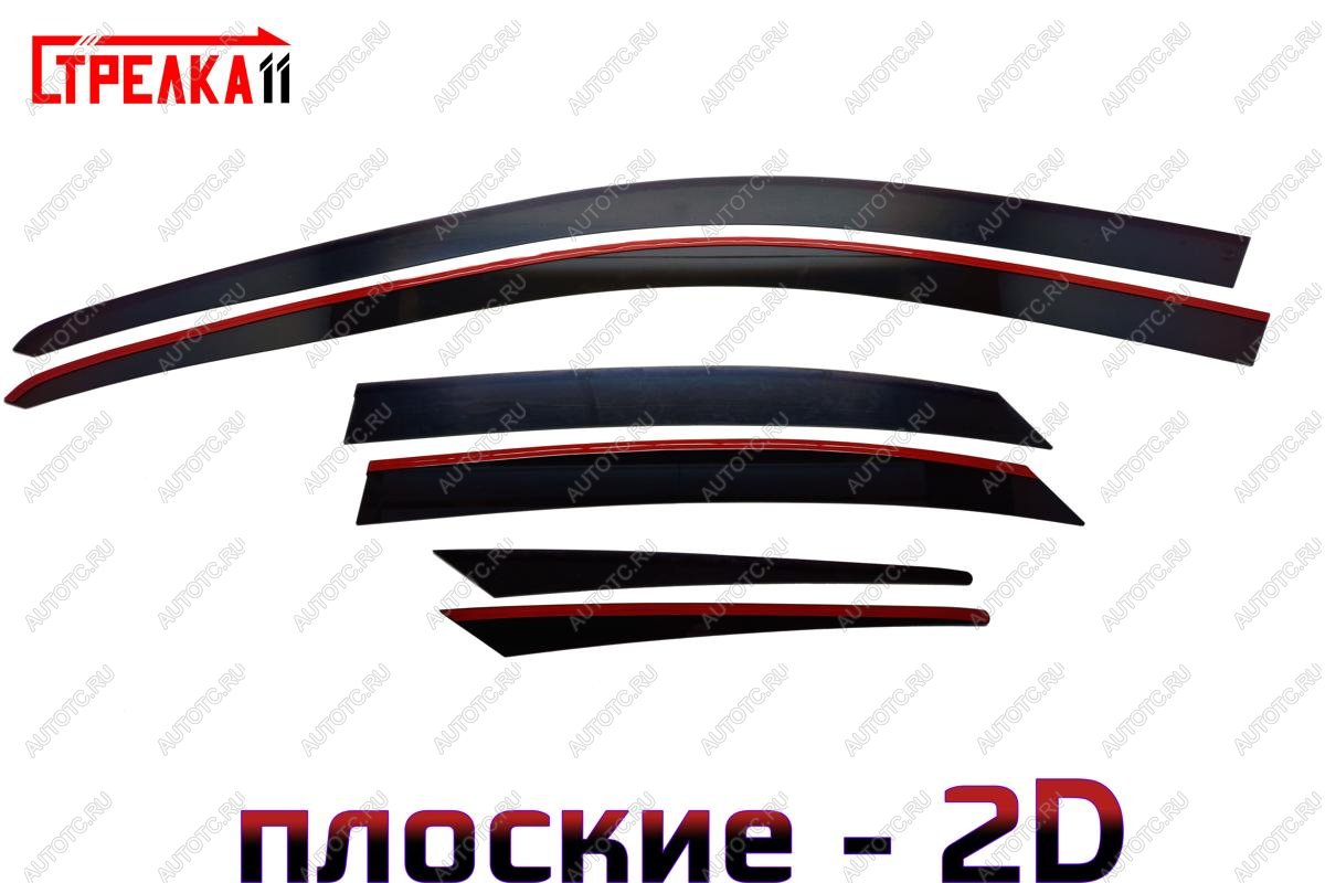 4 699 р. Дефлекторы окон 2D Стрелка11 Lexus NX200 Z10 дорестайлинг (2014-2017) (черные)  с доставкой в г. Белгород