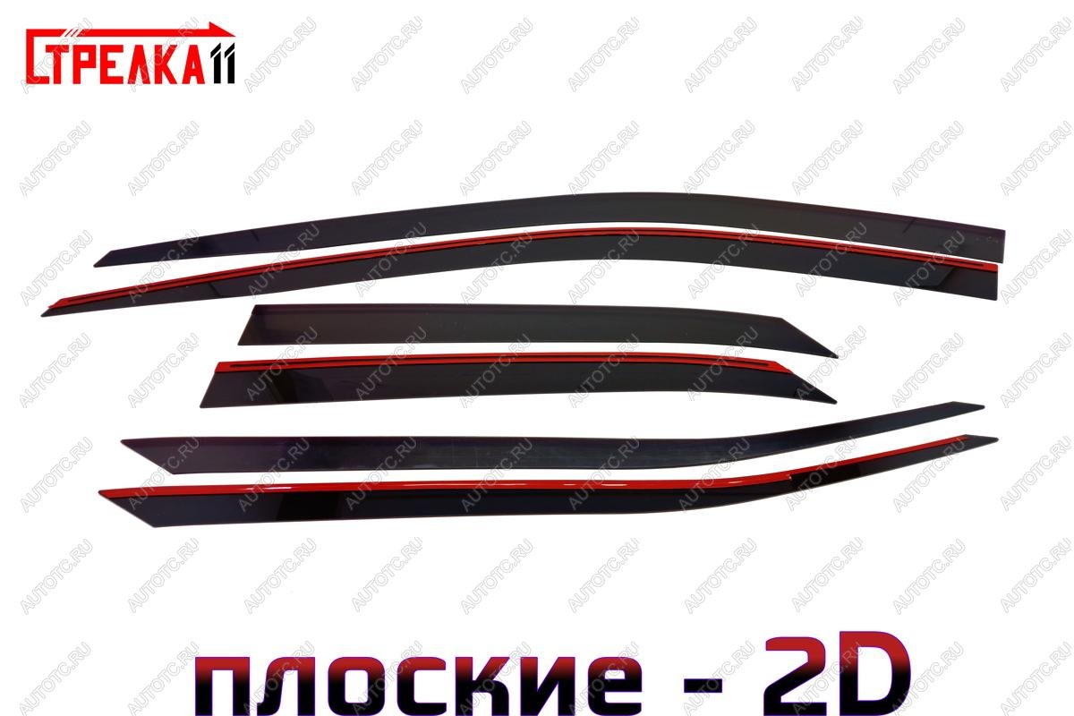 4 699 р. Дефлекторы окон 2D Стрелка11 Lexus RX350 AL20 дорестайлинг (2015-2019) (черные)  с доставкой в г. Белгород