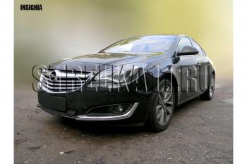2 999 р. Защита радиатора Стрелка11 Стандарт Opel Insignia A универсал рестайлинг (2013-2017) (черная)  с доставкой в г. Белгород. Увеличить фотографию 2