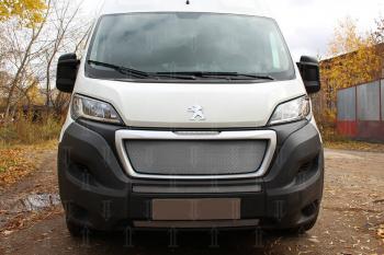 4 099 р. Защита радиатора (2 части) Стрелка11 Стандарт Fiat Ducato 290 (2014-2025) (черная)  с доставкой в г. Белгород. Увеличить фотографию 5
