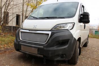 4 099 р. Защита радиатора (2 части) Стрелка11 Стандарт Fiat Ducato 290 (2014-2025) (черная)  с доставкой в г. Белгород. Увеличить фотографию 6