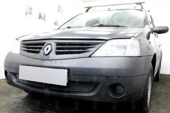 2 879 р. Защита радиатора (низ) Стрелка11 Стандарт Renault Logan 1 дорестайлинг (2004-2010) (черная)  с доставкой в г. Белгород. Увеличить фотографию 2