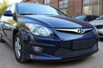 759 р. Зимняя заглушка решетки радиатора Стрелка11 Hyundai I30 FD универсал рестайлинг (2010-2012) (черная)  с доставкой в г. Белгород. Увеличить фотографию 2